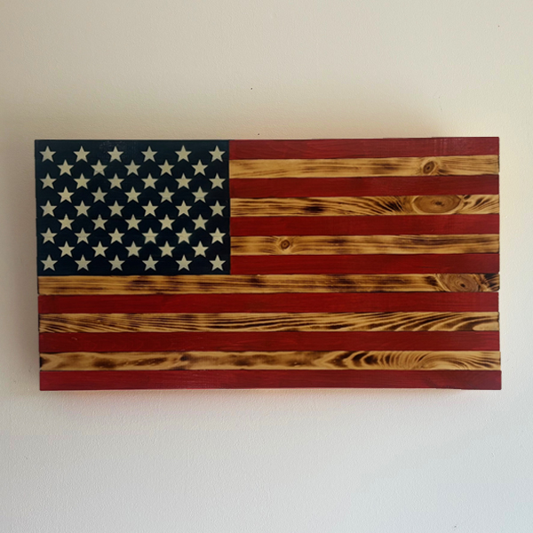 Old Glory Wooden American Flag - Custom Hand-crafted Items by JR